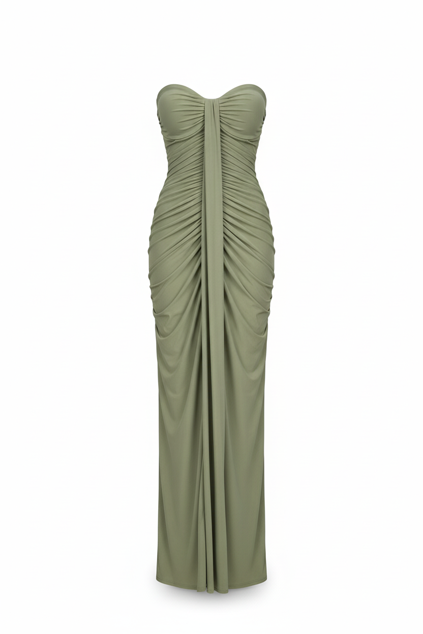Ribbon Ruched Bodycon Party Dress